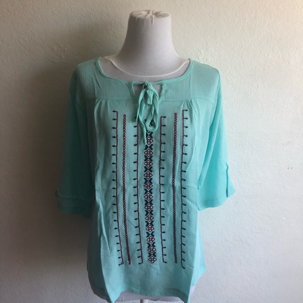 Lace trimmed blouse